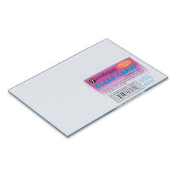 Richeson Clear Carve Linoleum - Piece, 4" x 6" - front of packaging, angled view