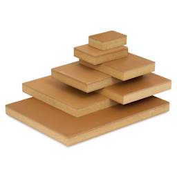 Speedball Mounted Linoleum Blocks, assorted sizes stacked
