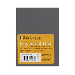 Richeson Unmounted Easy-to-Cut Linoleum - Front view of 3" x 4" block
