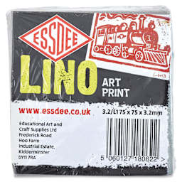 Essdee Lino Blocks - 3" x 3", Unmounted, Pkg of 10, front of packaging