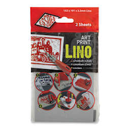 Essdee Lino Blocks - 6" x 4", Unmounted, Pkg of 2, front of packaging