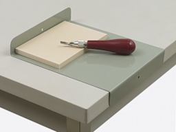 Inking Plate/Bench Hook, Small - Example of Carving Tool 