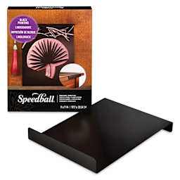 Speedball Bench Hook/Inking Plate - in front of packaging