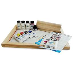 Daler-Rowney System3 Screen Printing Set - All components of set shown on screen