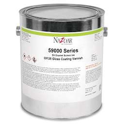 Nazdar 59000 Series Gloss Coating Varnish - Front view of 1 Gallon Tub