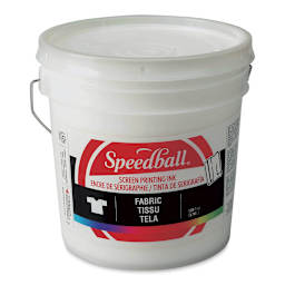 Speedball Fabric Screen Printing Ink - White, 128 oz, Bucket