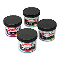 Speedball Fabric Screen Printing Ink - Energy Surge Colors, Set of 4, 4 oz, Jars (Out of packaging)