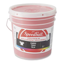 Speedball Fabric Screen Printing Ink - Red, 128 oz, Bucket
