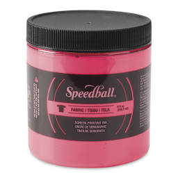 Speedball Fabric Screen Printing Ink - Fluorescent Hot Pink, 8 oz, Jar
