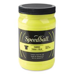 Speedball Fabric Screen Printing Ink - Fluorescent Yellow, 32 oz, Jar