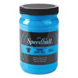 Speedball Fabric Screen Printing Ink -  Fluorescent Blue, 32 oz, Jar