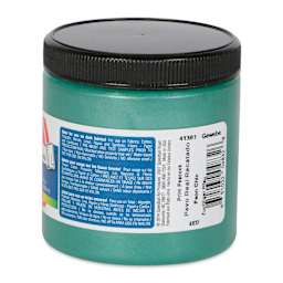 Fabric Screen Printing Ink - Prim Peacock, 8 oz, back of the jar