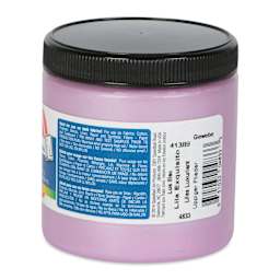 Speedball Fabric Screen Printing Ink - Luscious Lilac, 8 oz, back of the jar