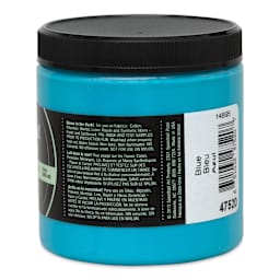 Speedball Night Glo Fabric Screen Printing Ink - Blue, 8 oz, Jar (Right side of label)