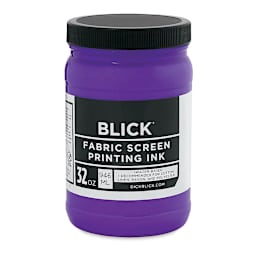 Blick Water-Base Acrylic Textile Screen Printing Ink - Violet, Quart