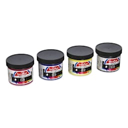 Speedball Permanent Acrylic Screen Printing Starter Set - Set of 4 4 oz jars shown
