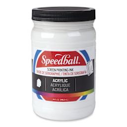Speedball Permanent Acrylic Screen Printing Ink - White, Quart