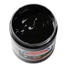 Speedball Permanent Acrylic Screen Printing Ink - Black, 8 oz open