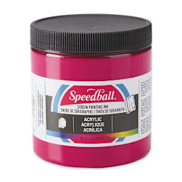 Speedball Permanent Acrylic Screen Printing Ink - Front of 8 oz Process Magenta jar shown