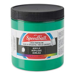 Speedball Permanent Acrylic Screen Printing Ink - Emerald Green, 8 oz