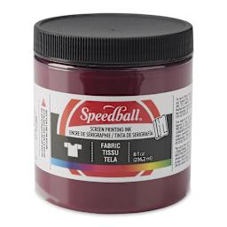 Speedball Fabric Screen Printing Ink - Burgundy, 8 oz, Jar