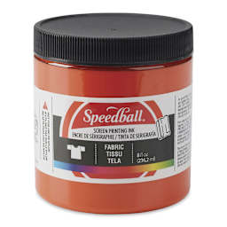 Speedball Fabric Screen Printing Ink - Orange, 8 oz, Jar