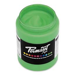 Permaset Aqua Fabric Ink - Glow Green, 300 ml