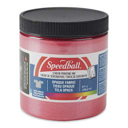 Speedball Fabric Screen Printing Ink - Raspberry (Opaque), 8 oz, Jar