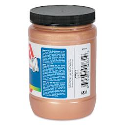 Speedball Fabric Screen Printing Ink - Rose Gold (Opaque), 32 oz, back of the jar