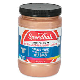Speedball Fabric Screen Printing Ink - Rose Gold (Opaque), 32 oz, front of the jar