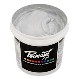Permaset Aqua Fabric Ink - Bright Silver, Liter