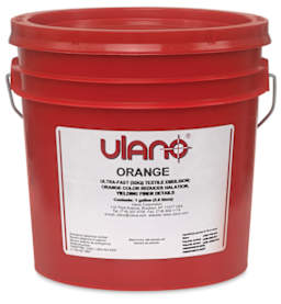 Ulano Orange - Front view of Gallon Tub of Ulano Orange