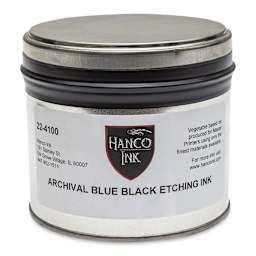 Hanco Oil Based Etching Ink - 1 lb, Blue Black - front