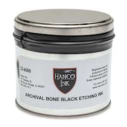 Hanco Oil Based Etching Ink - 1 lb, Bone Black - front