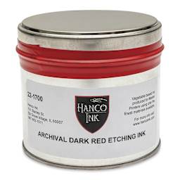 Hanco Oil Based Etching Ink - 1 lb, Dark Red - front
