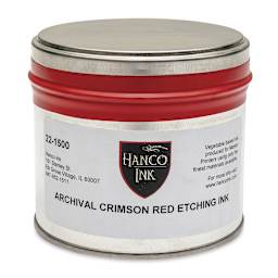 Hanco Oil Based Etching Ink - 1 lb, Crimson Red - front