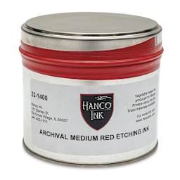 Hanco Oil Based Etching Ink - 1 lb, Medium Red - front
