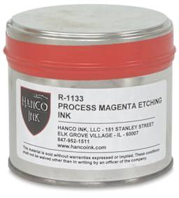 Hanco Oil Based Etching Ink - Front of can of Process Magenta Ink
