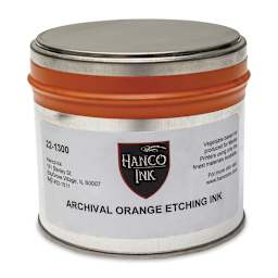 Hanco Oil Based Etching Ink - 1 lb, Orange - front