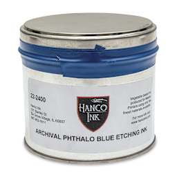 Hanco Oil Based Etching Ink - 1 lb, Phthalo Blue - front