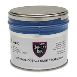 Hanco Oil Based Etching Ink - 1 lb, Cobalt Blue - front