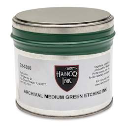 Hanco Oil Based Etching Ink - 1 lb, Medium Green - front