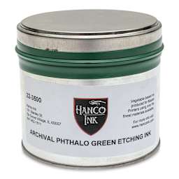 Hanco Oil Based Etching Ink - 1 lb, Phthalo Green - front