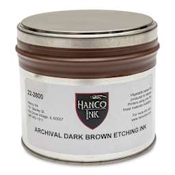 Hanco Oil Based Etching Ink - 1 lb, Dark Brown - front