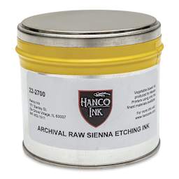 Hanco Oil Based Etching Ink - 1 lb, Raw Sienna - front