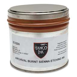 Hanco Oil Based Etching Ink - 1 lb, Burnt Sienna - front