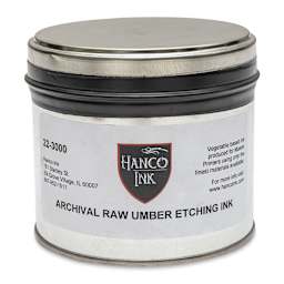 Hanco Oil Based Etching Ink - 1 lb, Raw Umber - front