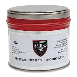 Hanco Litho Ink - 1 lb, Fire Red - front