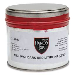 Hanco Litho Ink - 1 lb, Dark Red - front