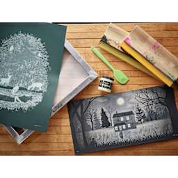 Speedball Night Glo Acrylic Screen Printing Ink - Original, 8 oz, with supplies